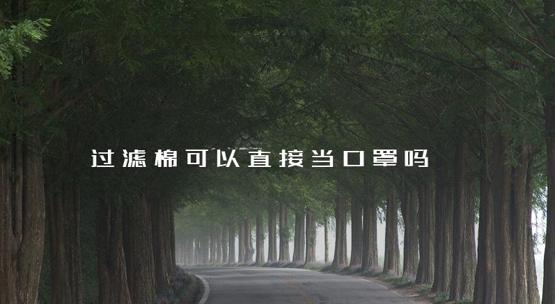 過濾棉可以直接當(dāng)口罩嗎